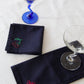 Set of 2 cocktail napkins with embroidery