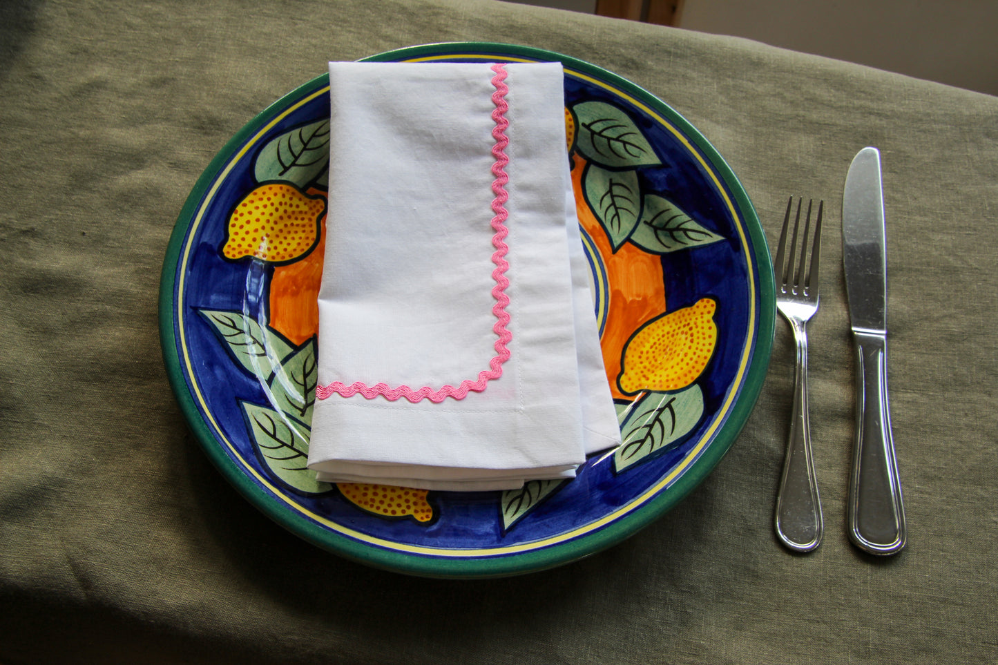 Single table napkin Pink Ric Rac