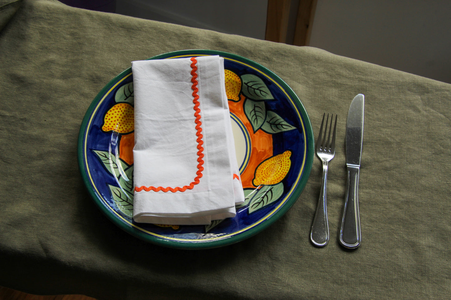 Single table napkin Orange Ric Rac