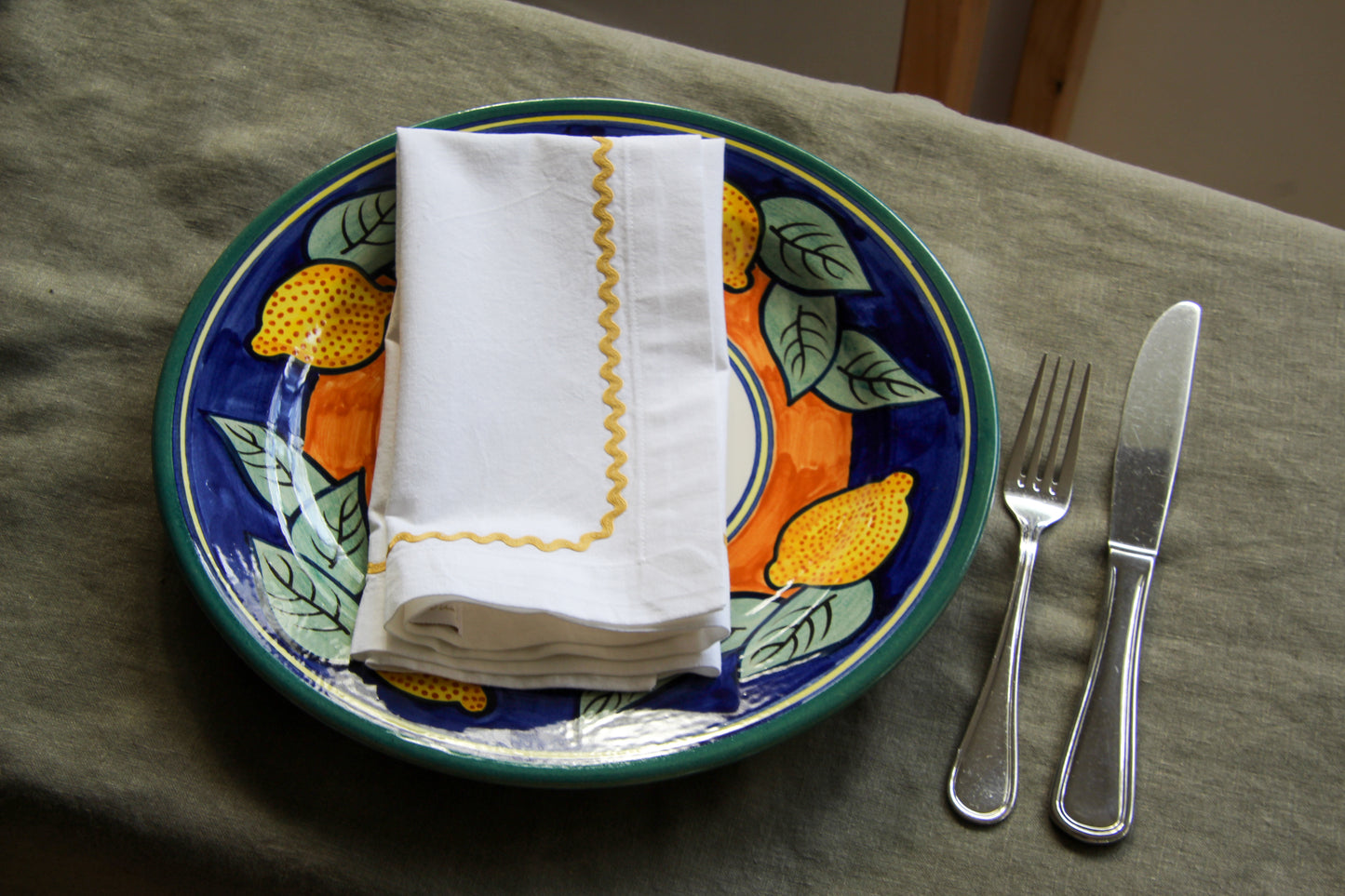 Single table napkin Gold Ric Rac